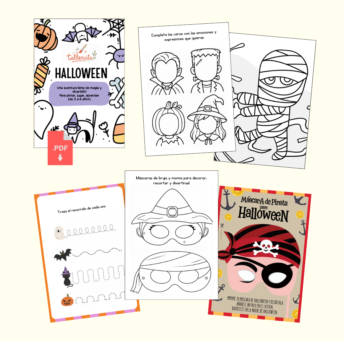 Kit de Actividades Halloween para Niños (3 a 6 años)