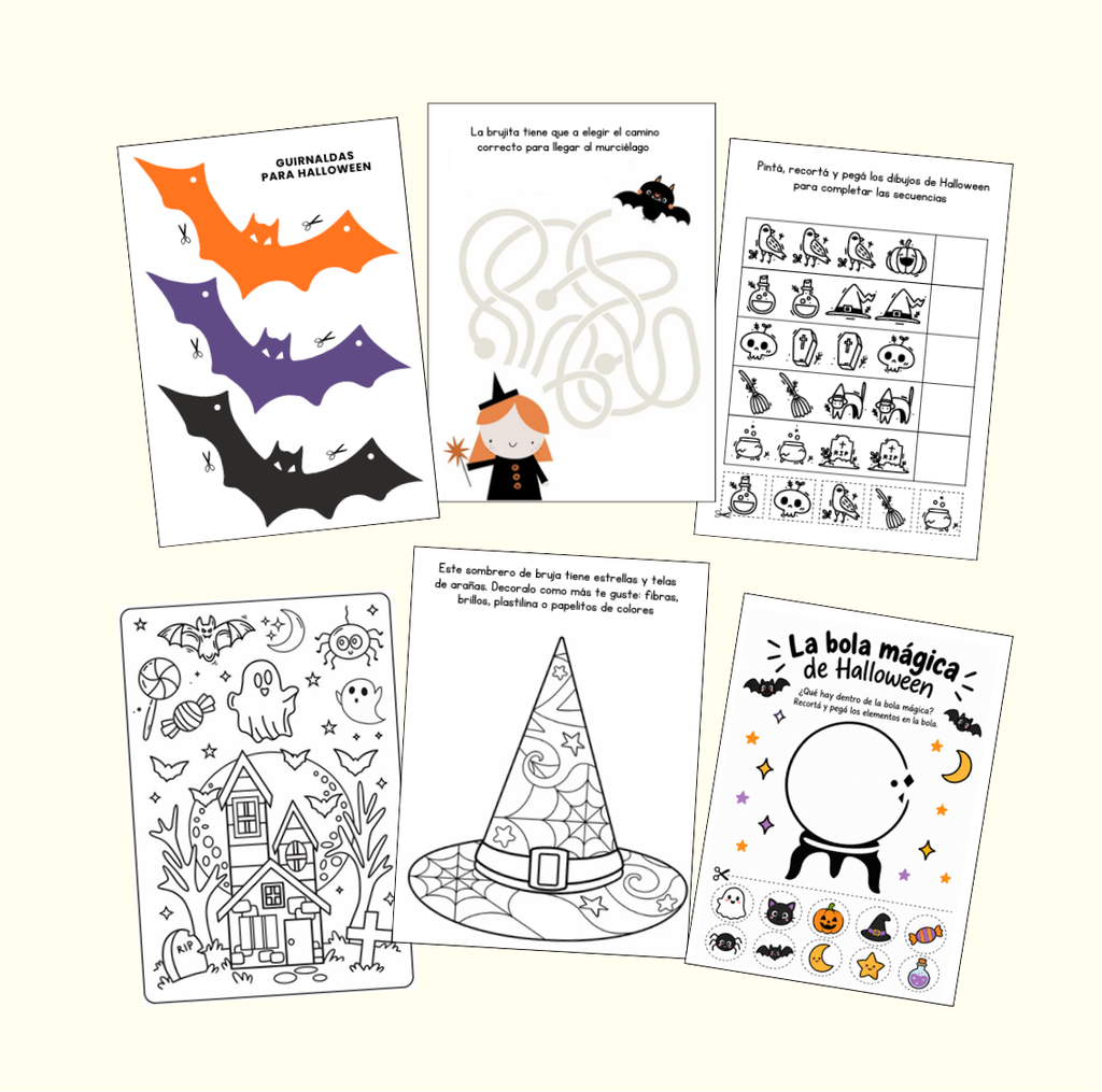 Kit de Actividades Halloween para Niños (3 a 6 años)