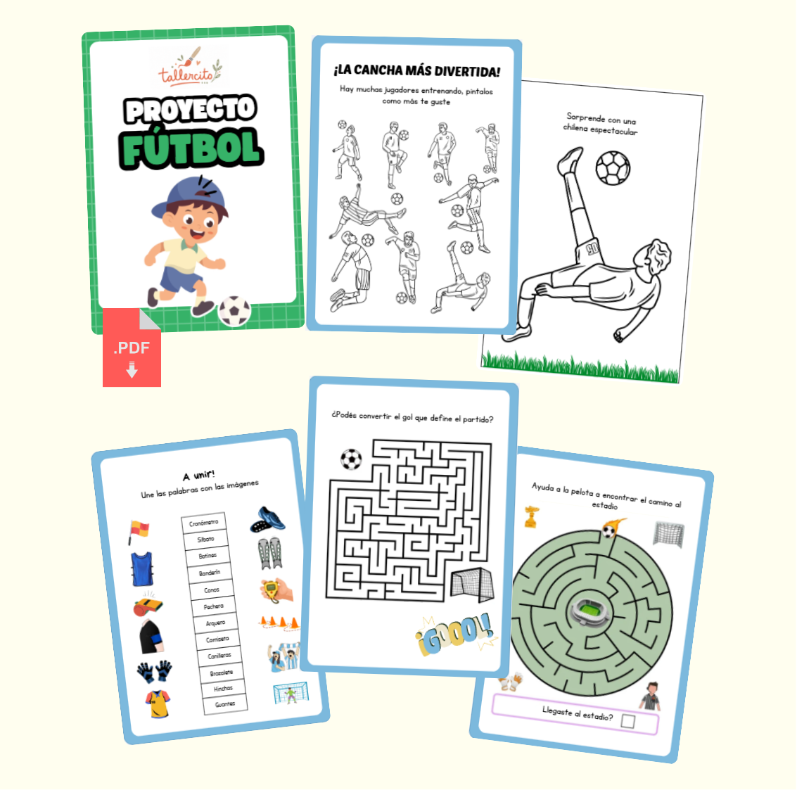 Proyecto Fútbol - Para peques de 3 a 6 años (Versión PDF)